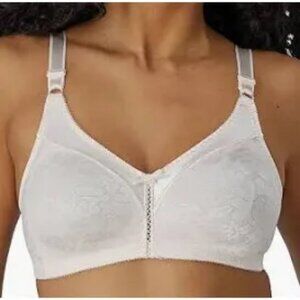 BALI Double Support Lace Wireless Bra size 38DD NEW White